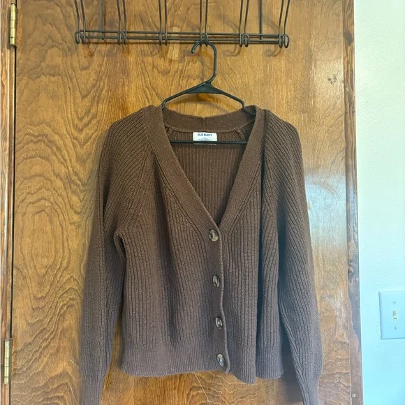 Old Navy Sweaters Old Navy Brown Knit Cardigan Sweater Poshmark